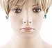 Fashion Crystal Pave Bow Ribbon Stud Earrings Teal
