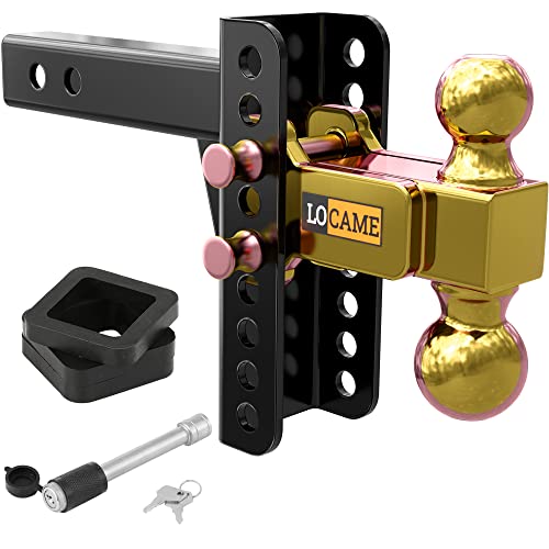 LOCAME Trailer Hitch, Fits 2Inch Receiver, 6Inch Drop/Rise Drop Hitch