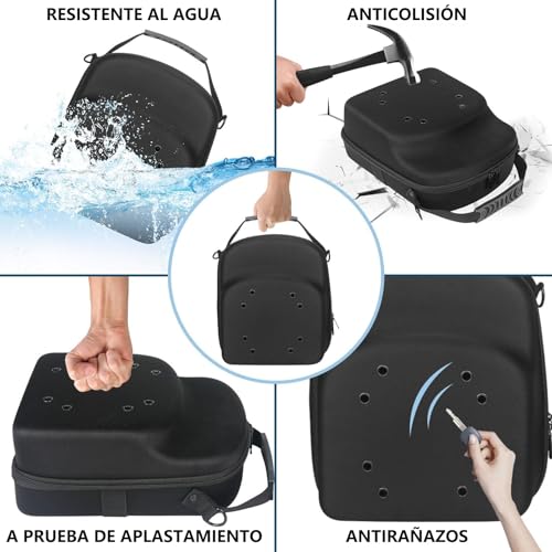 Maleta Oversize para gorras 8 New Era, Funda de Viaje Impermeable para Sombrero con cremallera, Asa, Bandolera, Material EVA engrosado, Resistente a la presión y anticolisión, Protege Sombreros