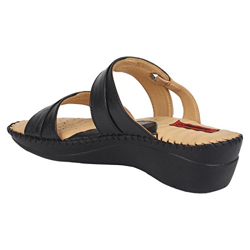 1 walk doctor sole orthotpedics leather casual footwear for women-beige::black