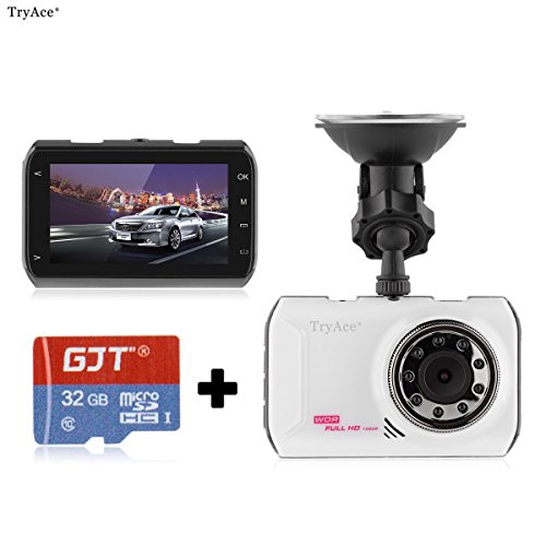 TryAce 1080P Full HD Ultra Thin Driving Recorder Mini Video Camera With 170° Wide Live HD Tachograph TryAce 1080P Full HD Ultra Thin Driving Recorder Mini Video Camera With 170° Wide Live HD Tachograph