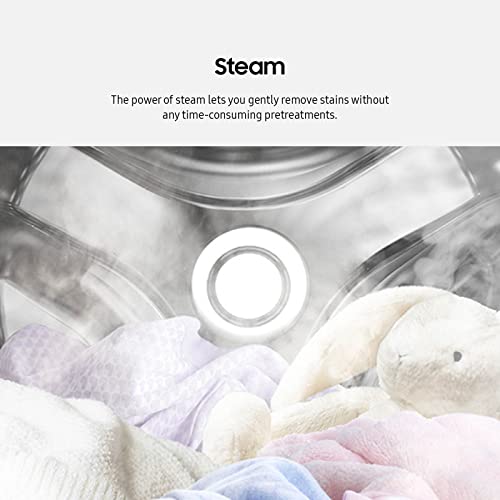 SAMSUNG 6.0 Cu Ft. Smart Dial Front Load Washer, Wash 2 Loads in 1