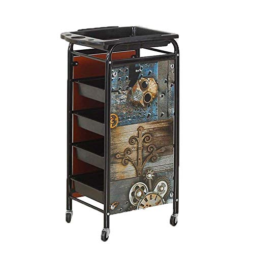 Dantb 5 Tier Salon Cart Rolling Storage Trolley Golden