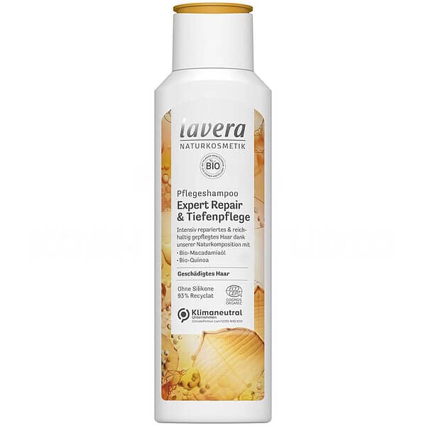 lavera Expert & Deep Care Shampoo con Olio di Macadamia Biologico e Quinoa Biologica Intensivamente e Ricchi Capelli Nutriti Cosmetici Naturali Vegani 250 ml