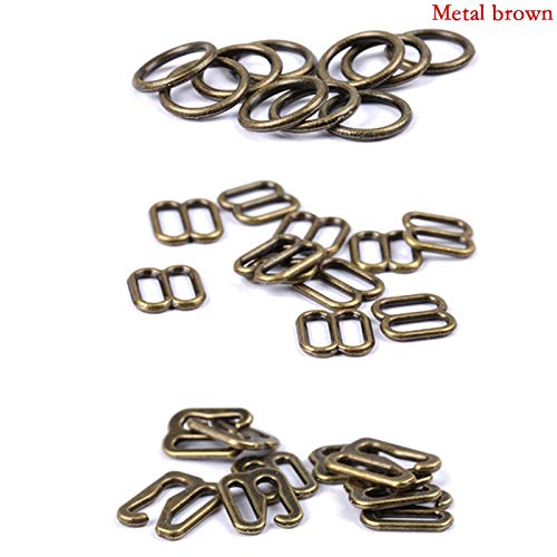 Buckles - 20pcs 6mm~25mm Metal/Plastic Bra Strap Adjustment Buckles Underwear sliders Rings Clips For Lingerie Adjustment DIY Accessories - (Size: 25mm, Color: Plastic black) - Thumbnail 5