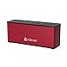 [14 Hour Playtime Loud Speaker]iClever Bluetooth V4.2 Speaker with Touch Control, 20W Premium Portable Wireless Stereo, Dual Passive Driver,Red Black