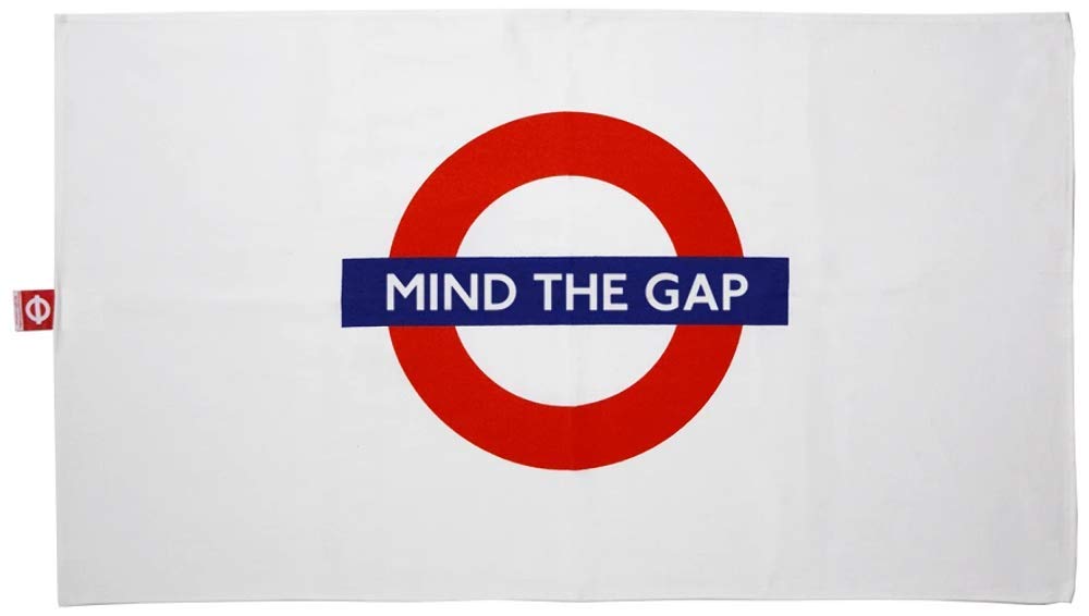 Licensed London Underground Cotton Tea Towel with Mind The Gap logo 740mm x 430mm(gwc)