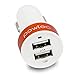 Pawtec Signature Mini Dual USB Car Charger 5V 3.1A/15W High-Speed For iPhone 7, 7 Plus, 6s 6 Plus, 6s 6, SE, iPad Pro / mini, Galaxy S7 Note 6, HTC, Nexus, Android Devices with Storage Sleeve (White)