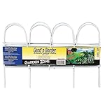 Origin Point Gard'n Border Round Folding Fence, White, 10-Inch x 10-Feet