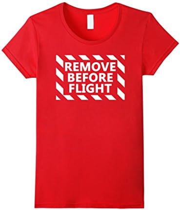 Womens Remove Before Flight Pilot Clothes - Aviation Pilot T-Shirt Medium Red