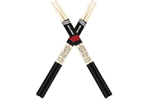 DIDA 5A Drum Sticks, Drum Sticks for Drums, Natural Solid Wood丨Weight Balanced丨Non-Slip Grip, Live Performance & Drum Kit Practice Accessories, Percussion Drumsticks for Beginner (2 Pairs, 5A)