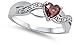 CHOOSE YOUR COLOR Sterling Silver Infinity Knot Heart Promise Ring