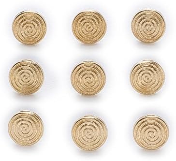 BarFeer 10Pcs Gold Metal Shank Buttons Shirt Clothing Sewing Decor Replace Sewing Garment Supplies Accessory 10Mm