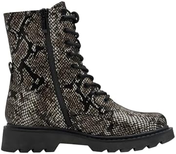 Bottines plates en dentelle pour femme 1-25918-43, Black Snake., 38 EU