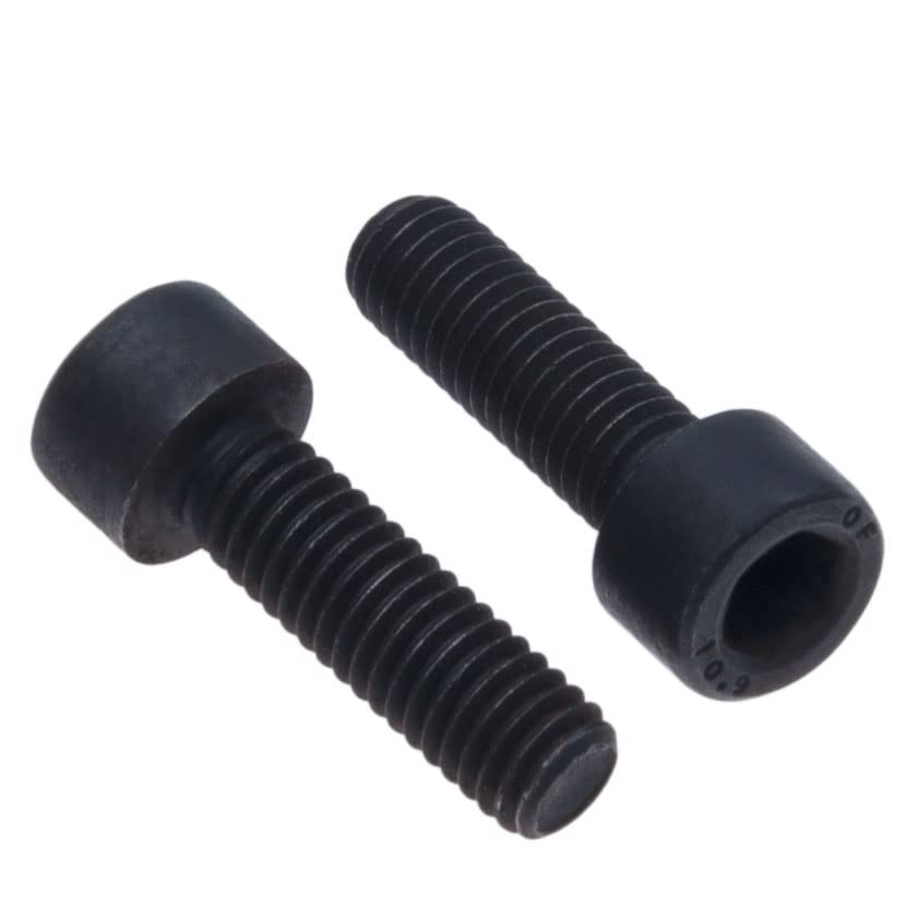Cylinder Hex Head Cap Screws M6 (Pack of 10) Steel Grade 10.9 Hexagon Socket Allen Key Screw Bolts Thread Fasteners Cylindrical Heavy Duty According to DIN912 Black (6mm x 16mm)