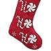Valery Madelyn 21 inch Sweet Candy Red White Velvet Christmas Stockings with Candy Cane and Stripe Cuff, Themed with Tree Skirt (Not Included)