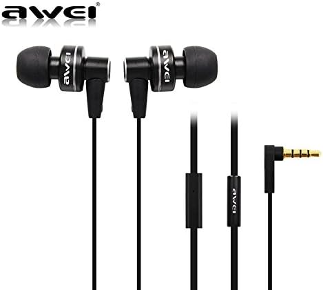 Cellphonez® Awei ES-900i High Bass & Best Sound in-Ear Earphone with Mic for Apple, Sony & HTC Phones. (Black)