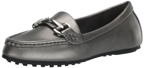Aerosoles Women’s Day Drive Loafer, Graphite Pu Leather, 8