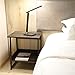 Sekey Home End Table, 2-Tier Side Table with Storage Shelf, Sturdy and Easy Assembly, Wood Look Accent Furniture with Metal Frame, Smoky Oak
