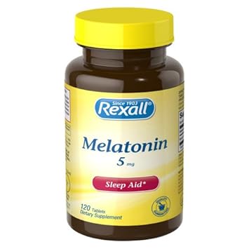 Amazon.com: Rexall Melatonin 5 mg Tablets, 120 ct: Health & Personal ...