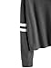 SweatyRocks Women's Striped Long Sleeve Crewneck Crop Top Sweatshirt Dark Grey S