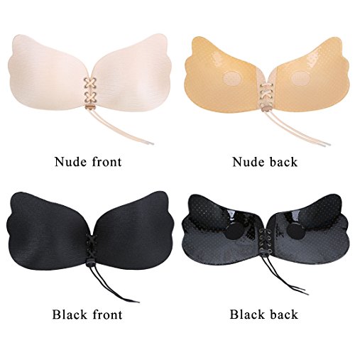 [Newest Version] Adhesive Bra Push up Strapless Invisible Bra Pair of 2 - Thumbnail 3