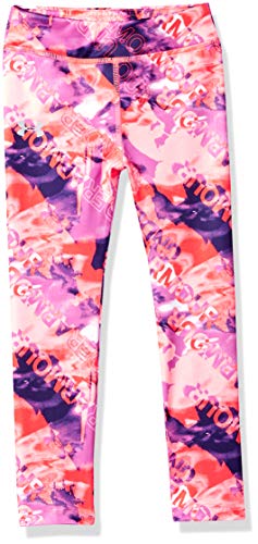 Under Armour Girls' Little Favorite Legging, After Burn Wordmark Motion, 6X