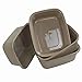 Obstnny 8 L Small Commercial Bus Tub, Plastic Dishpan Wash Basin, 5 Packs, Navy Blue