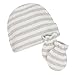 Gerber Baby 8-Piece Cap and Mitten Set, happy elephant, 0-6 Months