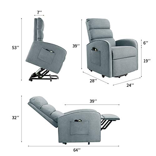 JUMMICO Power Lift Up Recliner Chair for Elderly with Vibration Massage