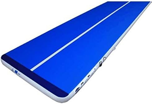SSELF Inflatable Air Tumble Track with Free Electric Air Pump 6.6 Feet Width 8 Inch Height (blue/white, 27ft)
