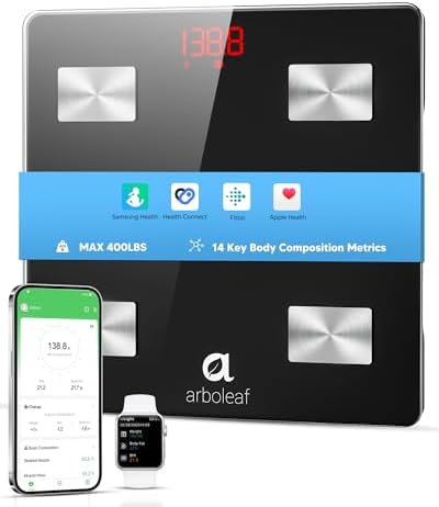 arboleaf Smart Scale, Weight Scale Bluetooth Bathroom Scale, 10 Body ...