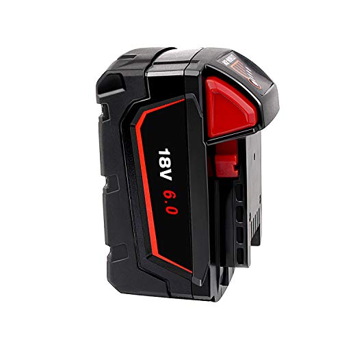VANON 18v Battery for Milwaukee, Li-ion 6.0Ah Tool Replacement Battery for Milwaukee m 18b 48-11-1820 48-11-1850 48-11-1860 48-11-1828 48-11-10 Cordless Power Tools