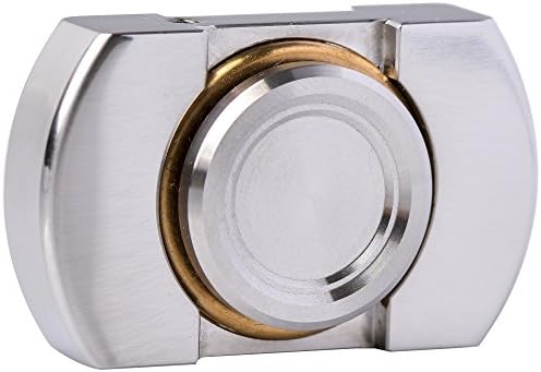 ILoveFidget Mini Fidget Spinner EDC Toy Hand Spinner, Laser CNC cutting from Premium Brass and Stainless Steel material. hybrid ceramic bearing fast and smooth spinning. (Stainless Steel)