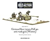 Warlord Games, German Heer 75mm Pak 40 anti-tank gun (Winter), 28mm Bolt Action Wargaming Miniatures