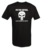 I'm the Infidel Punisher Skull Allah Warned You About T shirt - Xlarge