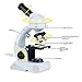AMSCOPE-KIDS Microscope for Kids Science Kit Beginner's Microscope Kit with LED 80X 200x and 450x Magnification Kids Science Toy Educational Toy Birthday Gift Blue/White