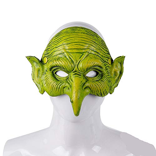 Halloween Carnaval Festival Party 3D Soft Pu Foam Witcher Masquerade Crossdresser Green Goblin Mask