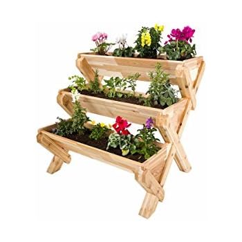 Amazon.com: Self Watering Cedar Raised Garden Bed 