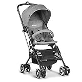 Besrey Airplane Stroller One Step Design for Opening & Folding Lightweight Baby Stroller for Infant Convertible Baby Carriage - Gray