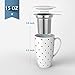 Sweese 201.204 Porcelain Tea Mug with Infuser and Lid, 15 OZ, Speck