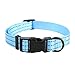 Mile High Life Dog Collar | Nylon with Reflective Three 3M Straps | Sky Blue, X-Small Neck 9″-13″ -20 lbthumb 1