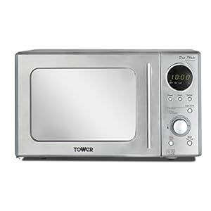 Tower-KOR3000DSLT-Digital-Microwave-with-Dual-Wave-Stainless-Steel-2-Plate-800-W-20-Litre-Silver Tower KOR3000DSLT Digital Microwave with Dual Wave, Stainless Steel, 2-Plate, 800W, 20 Litre, Silver