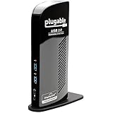 Plugable USB 3.0 Universal Laptop Docking Station for Windows (Dual Video HDMI &amp; DVI / VGA, Gigabit Ethernet, Audio, 6 USB Ports)