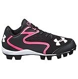 Under Armour Clean Up Baseball Cleat for Kid (12 Kids , Black/Pink)