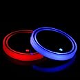 Dalimo Led Cup Holder Lights, 2 Pieces Car Cup Holder led Lights with 7 Colors USB Charging Mat Cup Pad Coaster Insert LED In