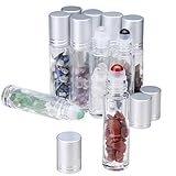 Clear Glass Roller Bottles,10 Pack 10ml 0.33fl oz