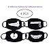 Caszel Mouth Mask Anime,Cute Fashion Mask Emoticon Mouth-Muffle Kao moji Anti-Dust Cute Cool Face Mask(Black)
