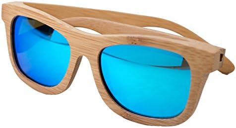 Bamboo Sunglasses Wooden Polarizer With Bamboo Case (Blue)