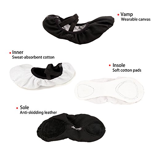 image for TXJ Sports Ballet Shoes for Women Girls, Women's Ballet Slipper Dance 